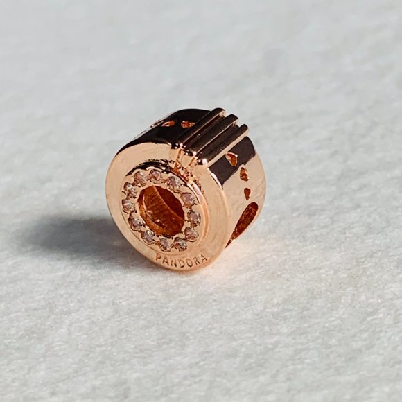 NEW Authentic Pandora Open Center Pave Crown O Charm / Pandora Bracelet - Picture 3 of 7